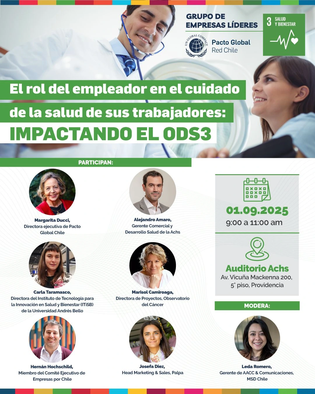 Carla Taramasco como panelista en “El rol del empleador en el cuidado de la salud de sus trabajadores”